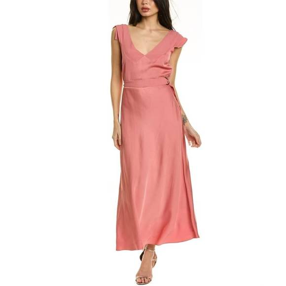 Pink Ted Baker Cut Out Dress NEW TED BAKER V Neck Bias Cut